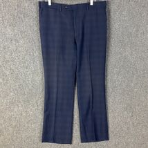 Eleganza Black Slacks Dress Pants Men&#39;s 38W Modern Fit Polyester Blend N... - $328.82 MXN