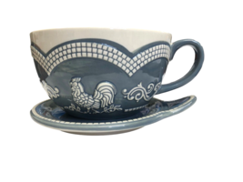 Temptations By Tara Doodle Doo Rooster Soup and Saucer/Sandwich Plate 22 oz - $48.09