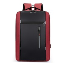 Large capacity backpack men&#39;s USB rechargeable travel business backpack 15.6-inc - £85.09 GBP