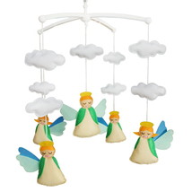 Angels Infant Room Hanging Musical Mobile Crib Toy Baby Crib Mobile Nursery Deco - £76.52 GBP