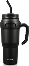 40oz Insulated Tumbler With Lid and Straws, Stainless Steel Double Vacuum Leak P - £33.49 GBP