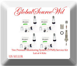 4 Service Pack  Aluminum clamp-in style valve for TPMS EZ Sensor Fits:Ford Mazda - £10.90 GBP