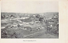 AMSTERDAM NEW YORK~ELEVATED VIEW~1900s POSTCARD - $10.12