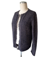 Eileen Fisher Marled Open Front Fringe Cardigan Sweater - Petite M - $722.54 MXN