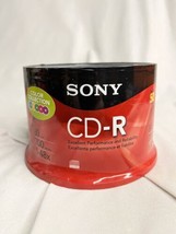 SONY 50 Pack CD-R 80 Minute Blank 700MB 1-48X Recordable Disc New Sealed - $19.80