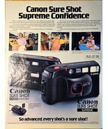 CANON SURE SHOT-SUPREME CONFIDENCE-Quartz Date-1986 Vintage Print Ad - £11.16 GBP