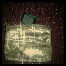 Victoria's Secret gold sparkle make up pouch with mirror - $8.00