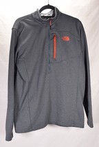 The North Face Men’s Grey &amp; Orange Accents Pullover Jacket Large Fleece ... - £35.41 GBP