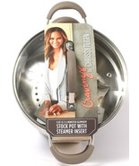 1 Cravings By Chrissy Teigen 6 Qt Nonstick Aluminum Stock Pot Steamer In... - £81.56 GBP