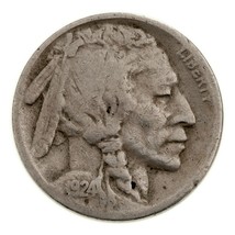 1924-S 5C Buffalo Nickel En Très Bon VG État, Naturel Couleur, Beau 4 Ch... - $46.71