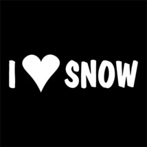 I LOVE SNOW decal for winter sport skier, atv, snowmobile trailer or plow truck - £7.80 GBP