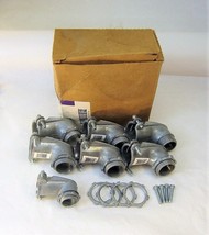 HALEX 11010 90 Degree 1&quot; Flex Connector Lot of 6 &amp; One 3/4&quot; 90 Degree Co... - $536.27 MXN