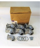 HALEX 11010 90 Degree 1&quot; Flex Connector Lot of 6 &amp; One 3/4&quot; 90 Degree Co... - $535.59 MXN