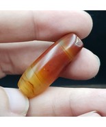 Ancienne perle d&#39;agate rouge yéménite moyen-orientale d&#39;Afrique AFRD-2 - $698.31 MXN