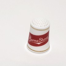 Burma Shave Thimble Porcelain Vintage 1&quot; Country Store Advertisement - $15.83