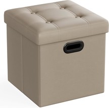 Songmics 15 Inches Ottoman With Storage, Footstool, Storage Ottoman With... - $34.99