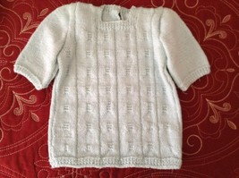 Hand Knitted Color Mint Girls Top 9-12 Months - £14.38 GBP