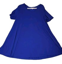UMGEE Dress Womens Size 1XL Royal Blue Stretch Knit Lounge Coverup Shift... - £14.98 GBP