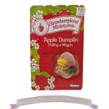 VINTAGE STRAWBERRYLAND MINIATURES APPLE DUMPLIN PULL WAGON STRAWBERRY SH... - $19.00