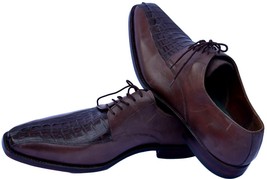 Out Class Red Devil Sterling Crocodile Leather Vamp Horn Back Men Office Shoes - £319.67 GBP