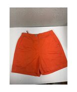 LRL Ralph Lauren Shorts Womens Orange LRL High Waist Flat Front Classic ... - $35.04 CAD