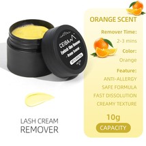 CEIBAM Thick Creamy Orange Fragrance Eyelash Glue Cream Remover Lash Extension A - £39.08 GBP