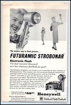 1950s Honeywell Futuramic Strobonar Electronic Flash PRINT AD BX4 - $4.74