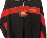 Fox  Track Jacket Mens Size L Black and Red Full Zip Long Sleeve Marines... - $20.71