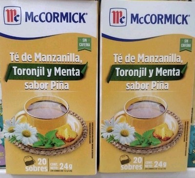 McCORMICK CHAMOMILE LEMON BALM TEA  ( TE MANZANILLA TORONJIL MENTA ) 2 O... - $16.82