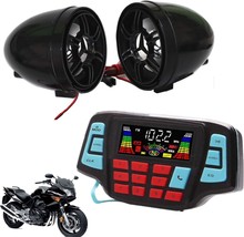 Motorcycle Audio Radio Sound System Stereo Speakers Usb Bluetooth Waterp... - £41.54 GBP