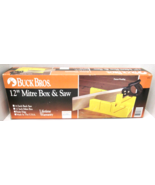 Buck Bros 12" Mitre Box W/14'" Back Saw Ruled Yellow Ridge Made in USA - $18.04