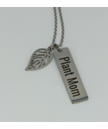 Stainless steel plant mom necklace, plant mom, plant mom jewelry, plant ... - £15.72 GBP