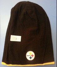 PITTSBURGH STEELERS REVERSIBLE   KNIT CUFFLESS BeanIe hat toboggan ..NFL - $17.99