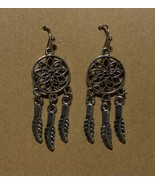 1 Inch Silver-tone Earring Set Boho Retro Dream Catcher Dangle Drop Hook... - £4.29 GBP