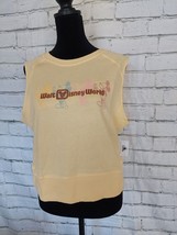 Disney Parks Walt Disney World Resort Women&#39;s Medium Cropped Yellow Tank Top NWT - £20.18 GBP