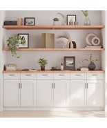  Wall Shelf Light brown Solid oak wood 78.7 in x 19.7 in x 1.6 in - $438.33 CAD