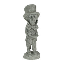 Mad Hatter Alice in Wonderland Light Gray Finish Statue 19 in-CEMENT - £80.36 GBP