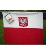 usep Poland Polska Polish 50x60 Polar Fleece Blanket Throw - $15.88