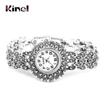 Fashion Antique Tibetan Silver Quartz Wristwatch Women&#39;s Bracelet Watche... - £15.82 GBP