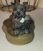 Scottish Terrier Planter Pot Holder Scottie Scotty Brass Colored Metal Rare - $39.60