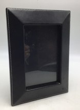 Swing Leather Picture Frame Black 4 x 6 Desk Top Easel Back Portrait Lan... - $37.23