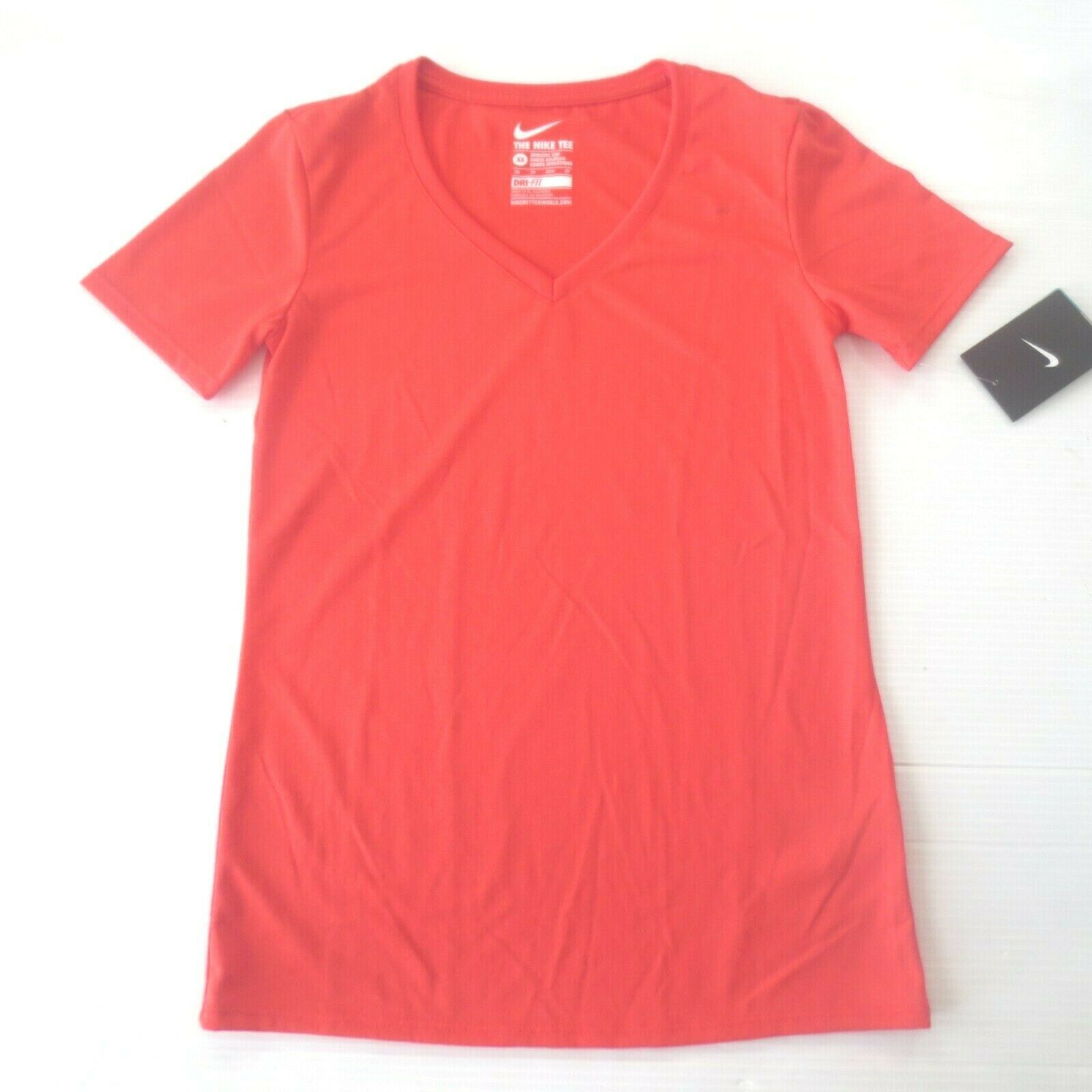 Primary image for Nike Women Legend SS Short Sleeve Shirt - 684683 - Red 696 - Size XS - NWT