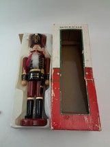 Kurt S Adler Santas World 10&quot; Wooden Old World Nutcracker Original Box C... - $10.91