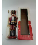 Kurt S Adler Santas World 10&quot; Wooden Old World Nutcracker Original Box C... - $200.77 MXN