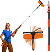 30FT Reach Telescoping Window Squeegee Kit 2-in-1 Professional Washer Mi... - $65.19