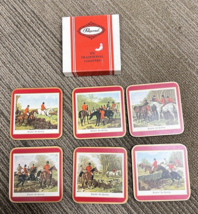 MIB Vintage Pimpernel English Hunt Coasters Set of 6 Nice Clean Shape - $12.38