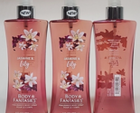 (3 Ct) Body Fantasies Jasmine &amp; Lily Fragrance Body Spray 8 oz - £23.22 GBP