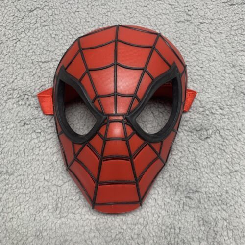 Marvel Spiderman Mask Youth Halloween Costume Hard Plastic Boys Small - $8.55