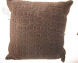Charisma PASCAL Velvet Chocolate Brown Geometric deco pillow ORLANDO NWT - $34.51