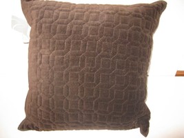 Charisma PASCAL Velvet Chocolate Brown Geometric deco pillow ORLANDO NWT - £26.95 GBP